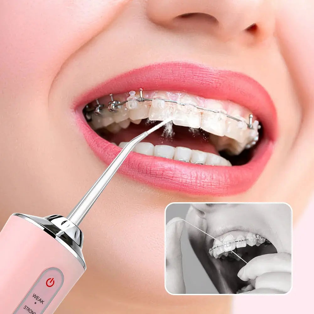 jet dentaire hydropulseur dentaire Irrigateur buccal Portable, Jet d'eau puissant pour le blanchiment des dents, nettoyage et santé des dents Femzen