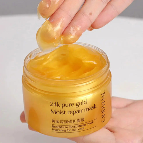 Masque Hydratant Réparateur 24K Or Pur - Une Peau Éclatante et Revitalisée Hydravive